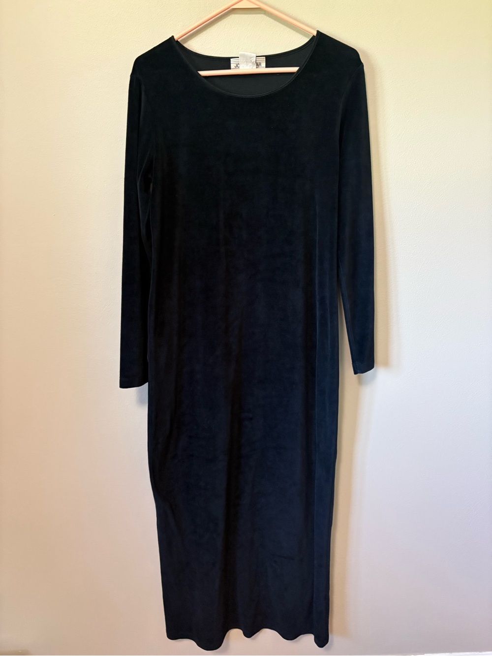 Vintage Velour Black Maxi Dress Practical Magic M